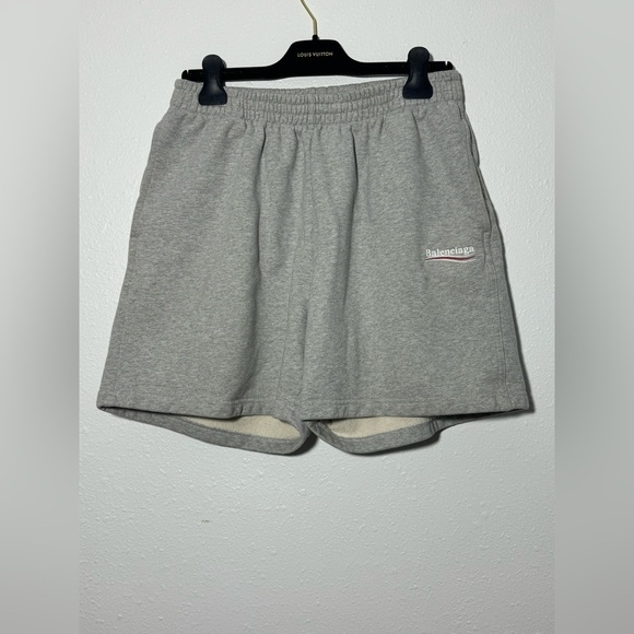 Balenciaga Unisex Campaign Logo Embroidered Shorts - Picture 1 of 12
